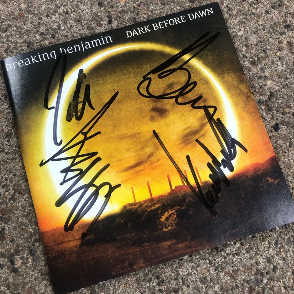 Breaking Benjamin autographed Ben Burnley, Keith Wallen, Jasen Rauch & A…